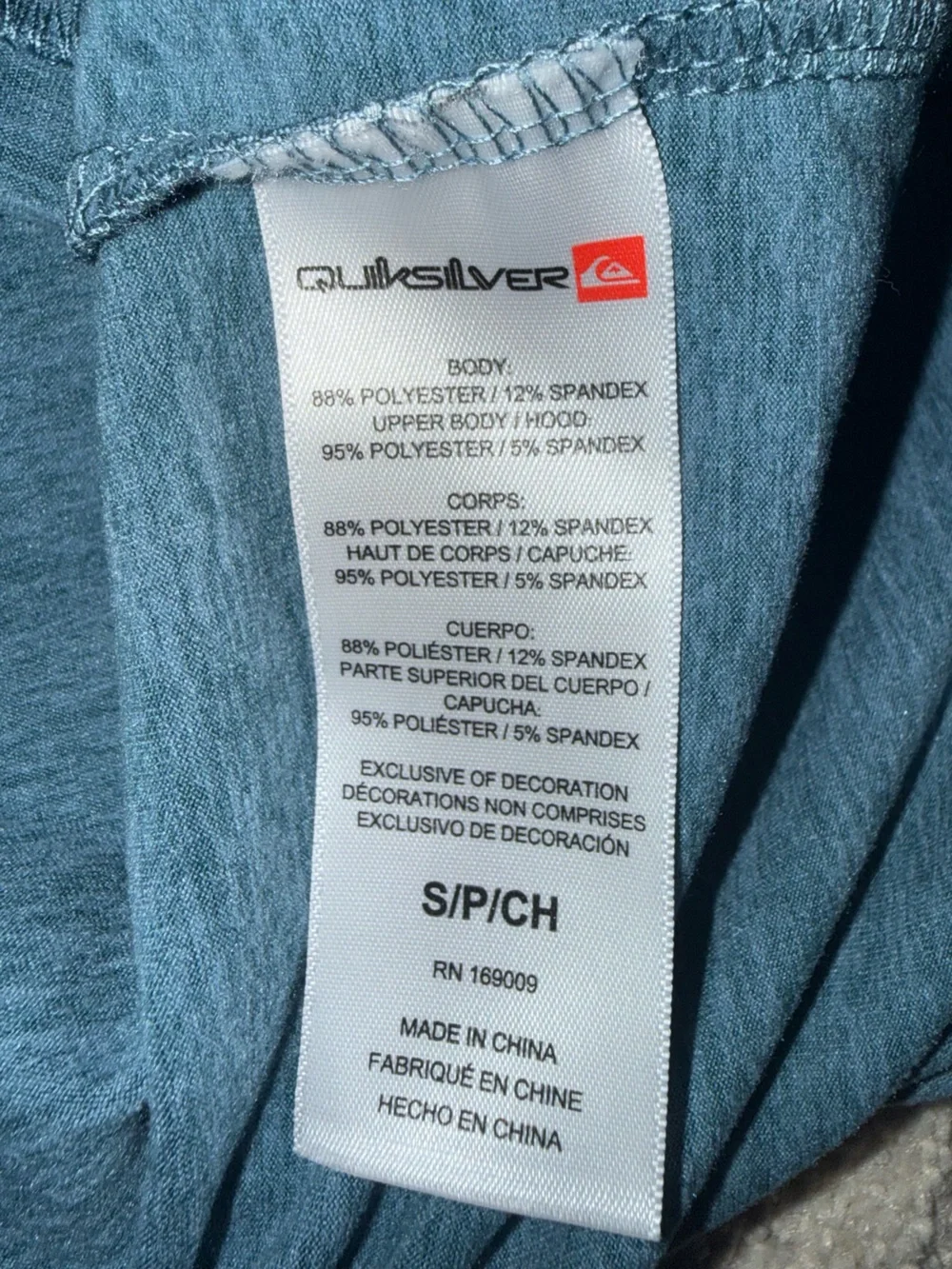 Quiksilver Men’s DryFlight Light Blue Two-Tone Hooded Zip Jacket